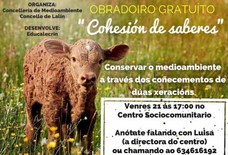 II OBRADOIROS MEDIOAMBIENTAIS. OBRADOIRO GRATUITO "COHESIÓN DE SABERES"