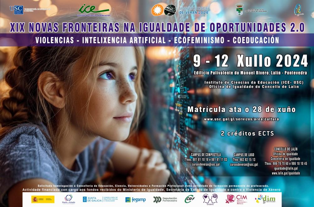 Imagen COMEZA O XIX CURSO DE VERÁN DE IGUALDADE QUE INCLÚE 14 CONFERENCIAS DE PERSOAS EXPERTAS A NIVEL INTERNACIONAL ATA O VENRES